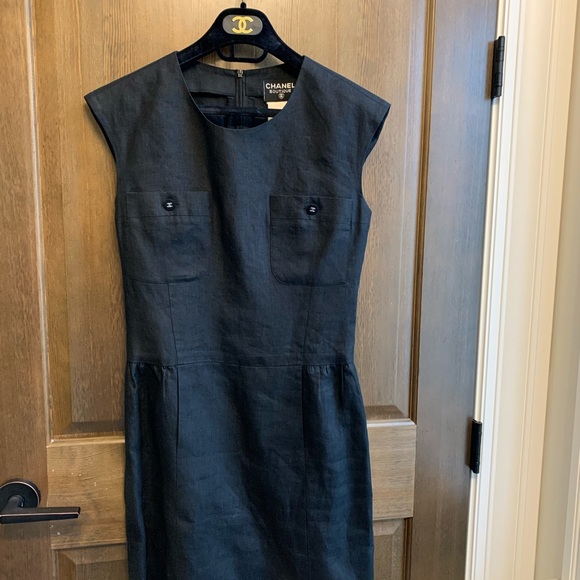 Chanel vintage 1996 runway linen dress jacket set - Picture 4 of 6